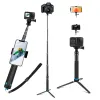 Sticks Tripé para câmera de ação esportiva Stand à prova d'água Selfie para a câmera Aluminum Lell com suporte para telefone para GoPro Hero 9 8 7 6