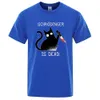 Polos masculine Schrodinger est morte de chat noir t-shirt doux homme t-shirts de haute qualité t-shirts surdimensionnés en coton à manches courtes