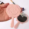 Mirrors Retro Rose Flower Shape 3D Stereo Cosmetic Makeup Compact Mirror 4 Colors Choose Hand Mirror Compact Mirror