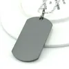 Pendant Necklaces 1 Piece Military Army Style High Polished Dog Tag Men Women Stainless Steel Necklace HJP07