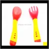 Бар Gardeby Spoons Kitchen Deming Tempring Sensing и Fork Safety Prabhipware Детская фидерная посуда Кормить домашнюю ложку.