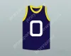 CUSTOM Name Mens Youth/Kids BUPKUS 0 MONSTARS DARK BLUE BASKETBALL JERSEY SPACE JAM TOP Stitched S-6XL