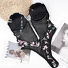 Woman-Fashion Sexy Floral Floral One-Piece Underwear Underwire Bra brodered Bra Underwea Bustiers Corsets