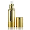 Bouteilles 30 ml Highend Gold Gold Airless Vas Pump Pump Lotion Shampoo Bottle Cosmetic Container Travel Refipillable Bouteilles pour le maquillage Produits