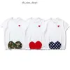 Cdgs Shirt Fashion Mens Play Thirt Designer Red Heart Comme Casual Women Shirts CDGS Hoodie High Quanlity Tshirts Cotton ricamo di cotone giocata con cappuccio CDGS 342