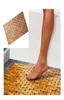 Teak Wood Bath Mat Feet Shower Floor Natural Bamboo Non Slip Large18930023
