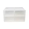 BIIN 4 PC Organizzatore in plastica trasparente bidoni scarpe scarpe scarpe scarpe custodie per polvere per polvere per cassetto contenitore bianco uomo stoccaggio