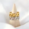 Cluster Rings Fashion Women Ring 316L Stainless Steel Classic Gold Color Couple Twist Shape For And Men Wedding Engagement Jewelry