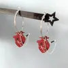 Boucles d'oreilles en peluche gothique couteau drop drop fashion détachable gouttes d'oreille chaîne de rue;