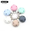 10 -st ronde baby pacifer clips siliconen titel titel clip diy baby dummy ketting tepel houder soere verpleegkundige kinderpeinten speelgoed zachte clips 240409