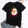 Women's T Shirts Don't Stop Believin' Santa Tshirt Funny Women Winter Xmas Holiday Season Tee Shirt Top