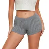 Shorts femininos feminino a cabo malha apertada esbelta lounge curto suéter casual sono pjs micro boxers streetwear