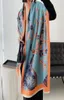 Scarfs for Women Pashmina Silky Shawl Wrap for Evening Dressing Scarf Blanket Open Front Poncho Cape1046002