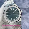 Luxury AP Wrist Watch Royal Oak Series Nouveau 15510St Green Plate Précision Steel Automatic Mechanical Mens Watch 41mm