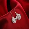 Boucles d'oreilles en peluche de haute qualité charme de bijoux de haute qualité 925 Silver Silver Hollow Heart Earge pour femme Fashion Bohemian Style Lady Christmas Cadeaux