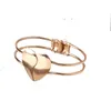 Cadena Venta caliente Moda especial de alta calidad Pulsera con forma de corazón de alta calidad Joya de brazalete de doble corazón brillante Joya de lujo al por mayor