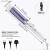 Curling Irons 40mm curler negative ion ceramic care stick wavy hair styling tool curler iron 3 temperature rapid heating styling tool Q240425
