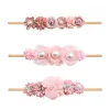 Akcesoria 3PCS/Set Baby Girl Headband Noworodka Elastyczna Zespół do włosów dla dzieci Nylon Nylon Miękkie opaski do włosów Dziecko Hair Akcesoria