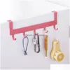 Crochets rails au-dessus de la porte 5 Organisateur de salle de bain Home Rack Clothes CHAPE CHAPE CHAPER CONSTER ACCESSOIRES DE CUIT