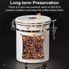 Contenitori di stoccaggio per alimentari 1,2L/1.5L Acciaio inossidabile Coffee Airtight Coffee Bean TEA SUCCHENTE Cucina Organizzatore di stoccaggio degli alimenti H240425