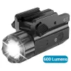 Lumières 600 Lumens Tactical Arme Gun Light LED Pistol Light Military Airsoft Release rapide Tourche de lampe de poche pour rail de 20 mm