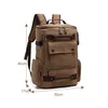 Męskie plecak vintage płócienne torby szkolne torby podróży o dużej pojemności Laptop High Qualit 240419