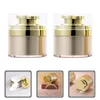 Storage Bottles 2 Pcs Vacuum Cream Jar Cosmetics Container Travel Skincare Containers Face Eye Makeup Jars Facial Empty Bottle Pump Dispense