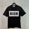Designer Mens T Shirts Luxury Womens Cotton Kort ärm Causal Loose Par Par Half Sleeved Bottom Shirt Fashion Msg T-shirt 9
