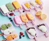 DIY sorvete de silicone molda crianças animais caseiros moldes de picolé para crianças desenho animado