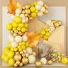 Decorazione per feste Ringraziamento Palloon Arch Set Giallo Gold Birthday Supply Family Gathering