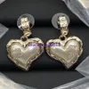 Fashion Designer Orecchini per lettere di cuore per lettere di marca 925 Silt Silt di alta qualità Copper Women Famous Women Crystal Pearl Earring Wedding Birthday Birthday Gioielli per la festa di compleanno