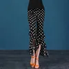 Zużycie sceniczne Slim Fit Dance Suit Kobiety górne i dolne szerokie nogi Linia Dest Bottoms Dots Kolor Łacińska odzież tańca