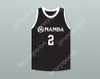 Nombre personalizado de Nay Mens Youth/Kids Gigi 2 Mamba Ballers Black Basketball Jersey Versión 4 Top cosido S-6XL