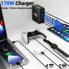 Chargers ubigbuy 170w USB C Fast Charger, GaN 6 em 1 PD 100W PPS45W Station para MacBook Pro Laptop iPhone 14 13 Galaxy S23/22/21
