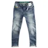 Jeans maschile 2024 ricamato blu slim fit piccoli pantaloni elastici e comodi giovani 151