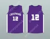 Anpassat namn Mens Youth/Kids Player 12 Crestwood High School Knights Purple Basketball Jersey Top Stitched S-6XL