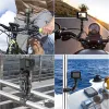 Accessories HONGDAK for Insta360 One X2 X3 Motorcycle Bicycle Double Clip Bracket for GoPro 11 10 9 Bike Selfie Stick Camera Accessory