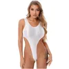 Bodys de maillot de bain féminin BodySuit brillant Made Mock Nerf