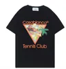 Yeni Kazabaş Men Tasarımcı T Shirt Kazabablanc Tişört Moda Erkek Gündelik T-Shirts Man Street T-Shirts Tenis Kulübü Casa Blanca Şortlu Kılıf Lüks Gömlek