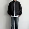 Men's Jackets Japanese Fashion Retro Casual Stand Collar Jacket Loose Pocket Coat Korean Version 2024 Spring Trend Top Aesthetic Urban