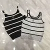 Channel Knitwear Designer C Top Quality Luxury Fashion Petite fourrure de vent parfumée Stripes de fourrure de vent Summer en tricot d'été portant un petit dos frais de qualité fraîche