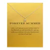 CARKER 1PC Moda Gold Silver Color Sun Charms Colar Pingente Clavicle Chains Declaração Mulheres como Presente com Cartão