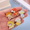 Dessin animé fille champignon émail épingle à revend vêtements de badge chapeau sac à dos brochs femmes cadeaux bijoux enfants pour amis personnalisés en gros 240420