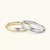 Clusterringen 18K GOUD GOLDE Wedding Ring for Women 925 Silver D Color Certified Moissanite Engagement Promise Band Princess Oval Emerald