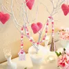 Decoratieve beeldjes valentijns cadeau muur hangende woning decor diy handgemaakte kwast kralen ornament boho met kwastjes gebedskralen houten chips