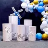 PCS Round Cylinder Piédestal Affiche Art Decor Cake Cake Rack Prinths Piliers pour DIY MEDIAD PARTY DÉCORATIONS NOUVEAU