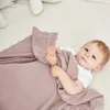 ブランケットスワッディングニットベビーブランケットモスリンコットン新生生まれた毛布ヴィンテージスワドルラップ幼児少年の女の子の毛布睡眠キルトソリッド
