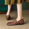 Lässige Schuhe Totomela 2024 Retro Echtes Leder -Frau Slattern auf Flats Office Ladies Frühling Herbst