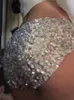 Short féminin Chronstyle Sexy Femmes paillettes Basse taille scintillant Triangle Summer Party Club Short Bottwear Streetwear 2024