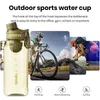 Bottiglie d'acqua bottiglia leggera per attività all'aperto Sport di capacità con fitness per filtro marcatore temporale